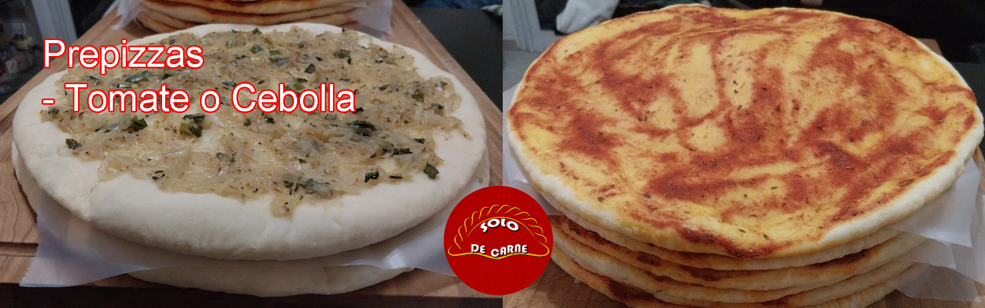 Prepizzas de tomate o cebolla